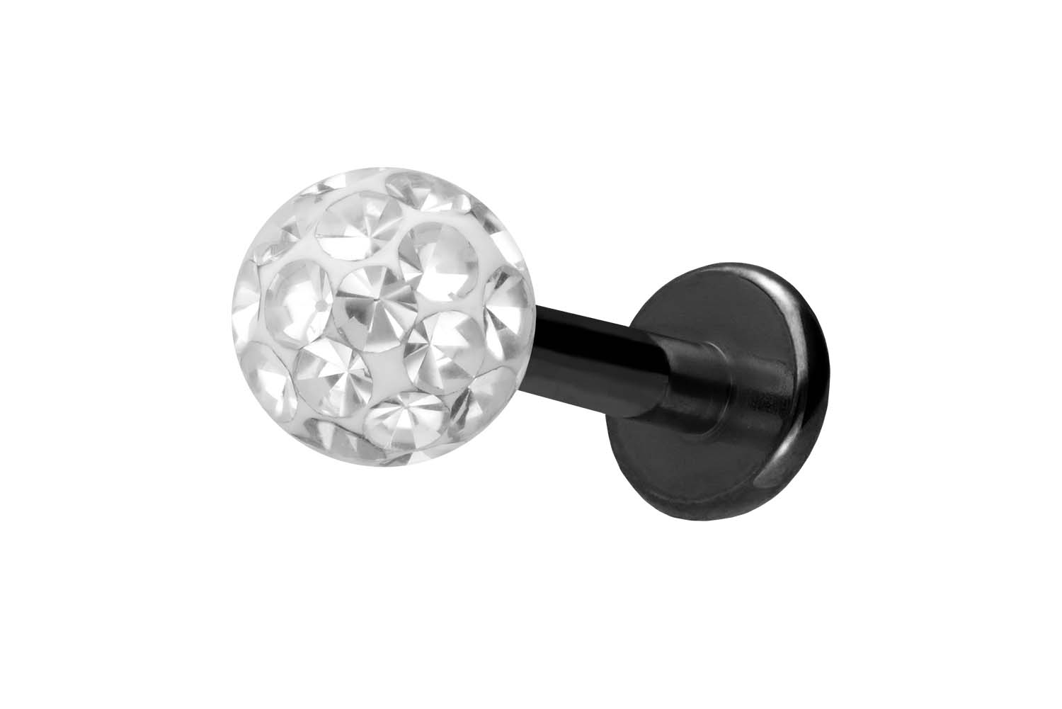 Titan Labret Piercing mit Innengewinde EPOXY-KUGEL